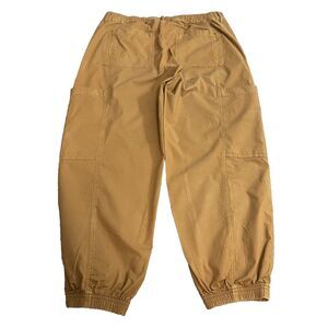 American Eagle size 12 Stretch High Waisted Baggy Carogo Jogger, Golden Brown W.